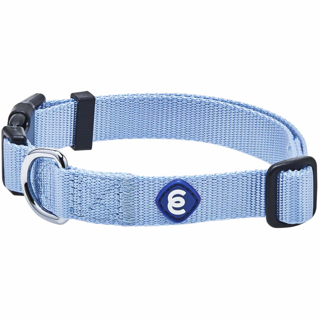 Blueberry Pet Last Chance Classic Solid Color Adjustable Dog Collar Chambray Blue / Large