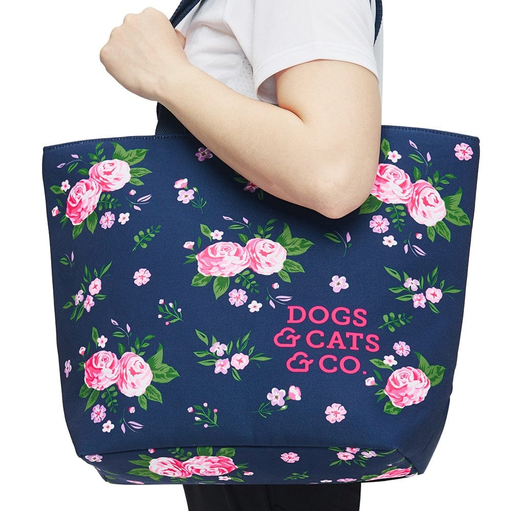 Pet Lover DOGS & CATS & CO. Floral Shopping Tote One Size