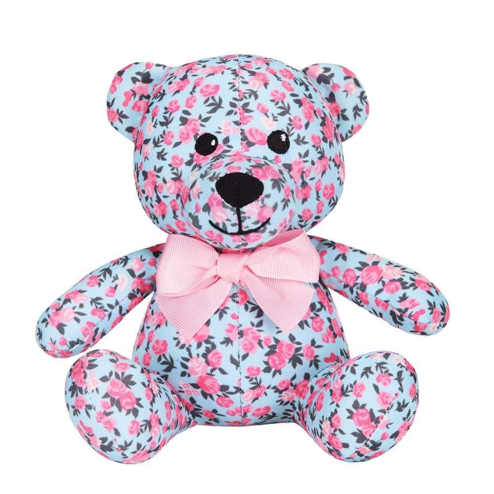 Dog Toy Blueberry Pet 6" Made Well Floral Print Bear Dog Toy Light Blue / 6"